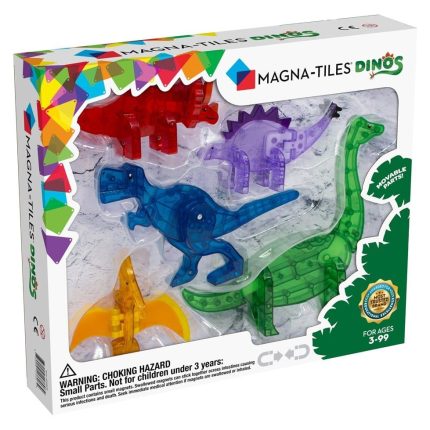 MAGNA-TILES® Dinozorlar Manyetik Bloklar (5 Parça) görseli, çocukların dinozor temalı renkli manyetik bloklarla eğlenceli ve eğitici oyun oynayabileceği küçük set.