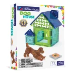 MAGNA-TILES® Dog House Manyetik Bloklar (13 Parça) görseli, çocukların köpek kulübesi temalı renkli manyetik bloklarla eğlenceli ve eğitici oyun oynayabileceği set.