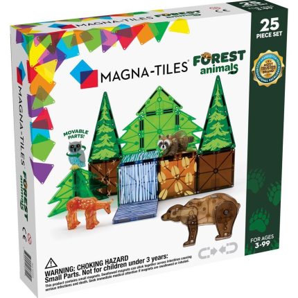 MAGNA-TILES® Orman Hayvanları Manyetik Bloklar (25 Parça) görseli, çocukların orman hayvanları temalı renkli manyetik bloklarla eğlenceli ve eğitici oyun oynayabileceği set.