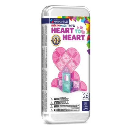 AGNA-TILES Heart to Heart Travel Set 26 Parça Kalpli Manyetik Bloklar ve Saklama Kutusu Ön Yüz Görseli