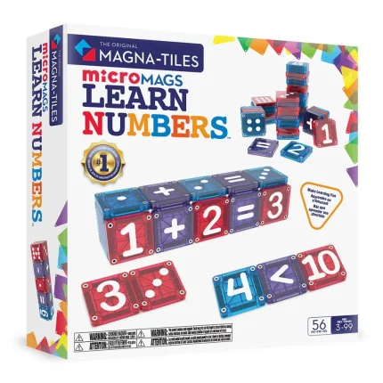MAGNA-TILES Learn Numbers manyetik sayı öğrenme seti kutu görseli 56 parça